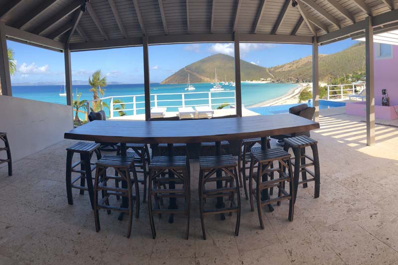 Jost Van Dyke Caribbean New Villas: serenity dining
