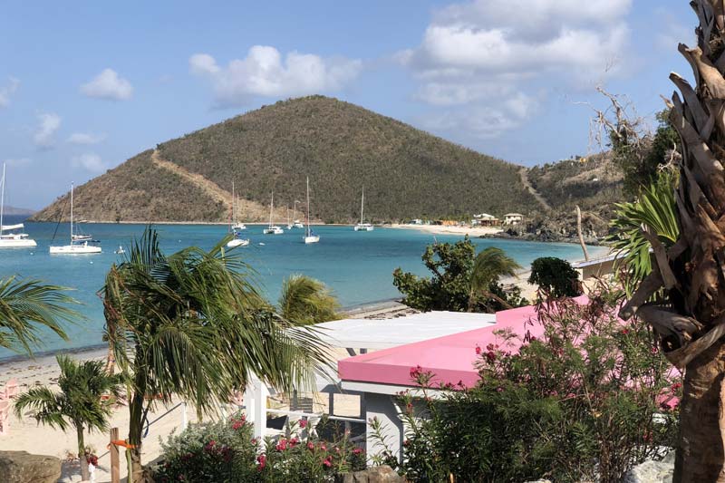 Jost Van Dyke New Villas: view from the beach